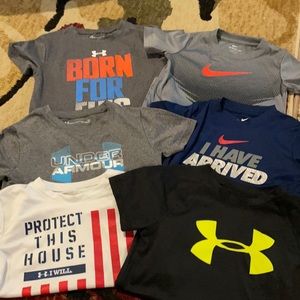 Bundle of 6 size 4T boys short sleeve shorts